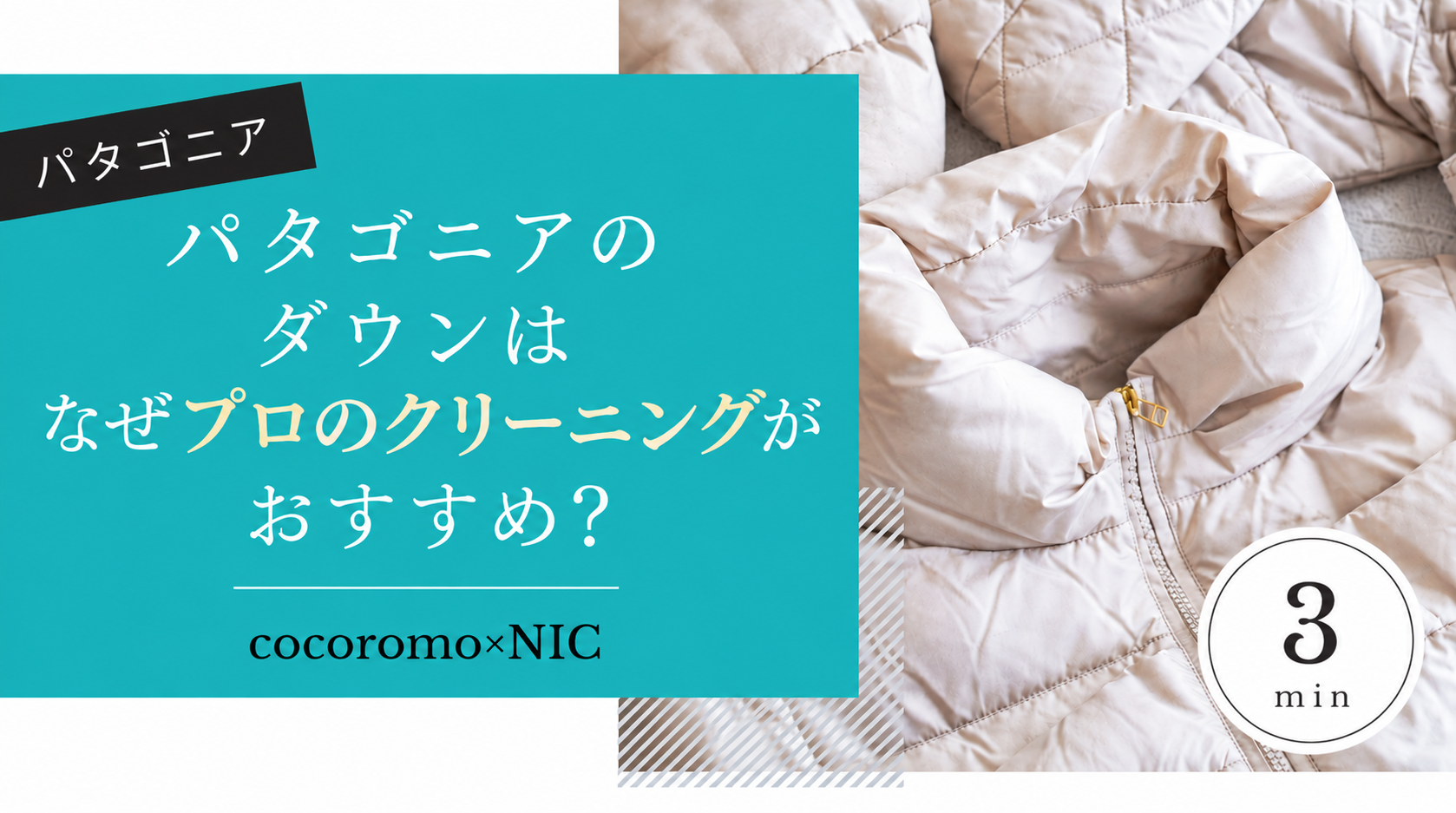 パタゴニアのダウンにプロのクリーニングがおすすめな理由